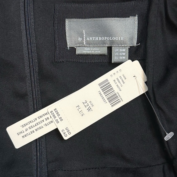 By Anthropologie Strapless Sequin Mini Dress Size: 22W New Black & Copper NWT - Picture 3 of 12